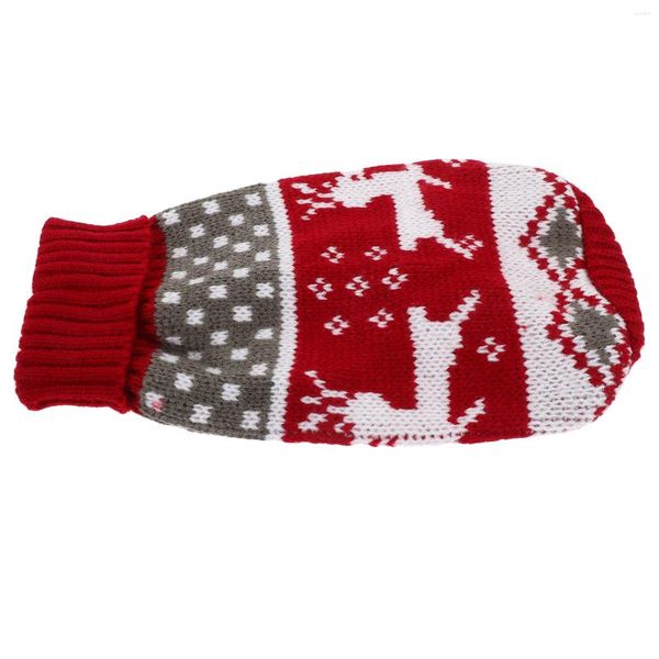 Costumes de chat, pull de noël tricoté pour chien, motif de renne, chiot, vêtements de vacances pour animaux de compagnie