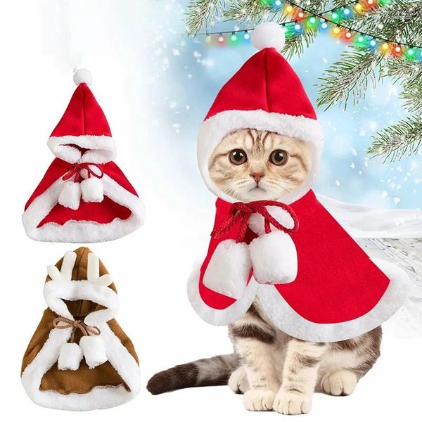 Costumes pour chats, Capes d'élan, cerf, vêtements de noël pour chats, chaton, Costume d'halloween, produits pour animaux de compagnie, fournitures