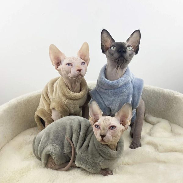 Costumes de chat mode hiver Sphynx vêtements sans poils Devon Rex confort coton manteau vêtements d'extérieur pyjamas fournisseur XS à XXL