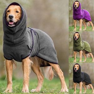 Katkostuums Fleece Velvet Soft Hoodies Jacket Pet Dog kleding Golden Retriever Dog Dikke Warm Vestjas Universele huisdieren Kleding Maat S-5XL 220908