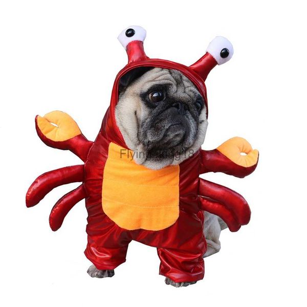 Costumes de chat drôle Halloween Costumes de chien de compagnie costume de crabe vêtements de Cosplay pour petits chiens moyens chats Chihuahua chiot animal de compagnie habiller vêtements HKD230921