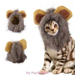 Disfraces de gato Hat Funny Lion Mane Disfraz Furry Accesorios para mascotas Suministros Suministros de desgaste Ajustable