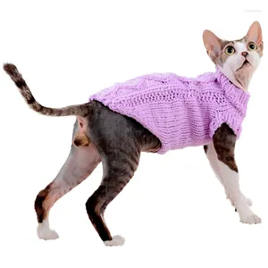 Costumes de chat, vêtements allemands sans poils pour automne et hiver, pull chaud tricoté à deux pattes pour noël, fabriqué à la main