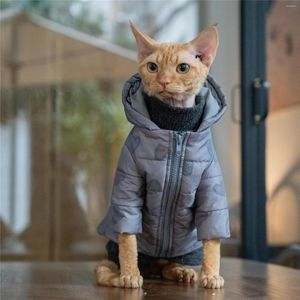 Katkostuums Haarloze kleding Devon Jacket katoenpak met lange mouwen capuchon Coat sfynx kitten