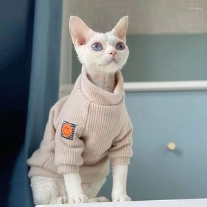 Cat Costumes Haarloze kleding Sphinx Devon Rex Pet Turtleneck Dik WarmSphynx Sweater Kitten Outftis voor katten