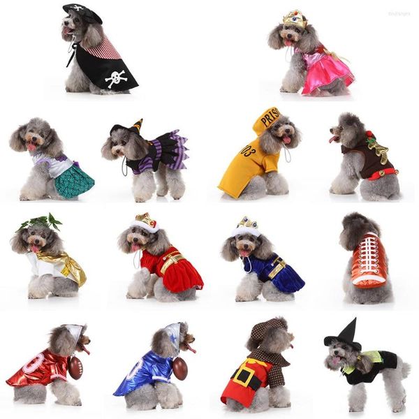 Costumes d'halloween pour chat et chien, déguisement pour petit poméranien français, tenue amusante pour animaux de compagnie, Cosplay, fête de noël, carnaval
