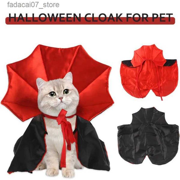 Disfraces de gato Fiesta de Halloween Ropa para perros Ropa de cosplay Jazz Vampiro Capa para cachorros Miedo Mediano Disfraces para gatos Accesorios para gatitos YQ231017