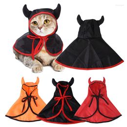 Disfraces de gato, mascota de Halloween, Cosplay bonito, capa de vampiro, gorro para perro con cuernos, gatito, cachorro, capa, accesorios de ropa Kawaii
