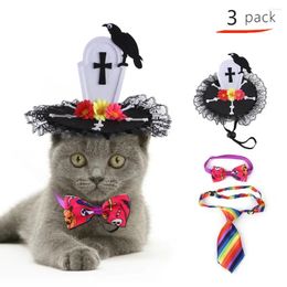Cost Costumes Halloween Pet Jewelry Collar Set Funny Tombstone Shape and Dog Cats Cat Vêtements Costume Cosplay