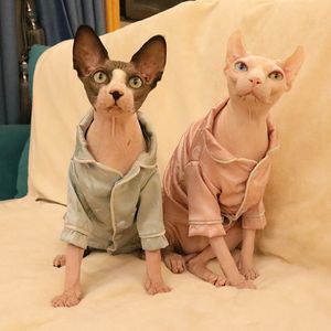 Costumes de chat Kitty Pet Apparel Sphynx Hairelss Sphinx Devon Rex Vêtements de chat sans poils Printemps Automne pyjamas 220908