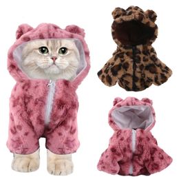 Costumes de chat Vêtements de chat imprimé léopard Vêtements pour chiens Vêtements pour animaux de compagnie Mode Habiller Fournitures pour animaux de compagnie Accessoires pour animaux de compagnie Costume de chat Vêtements de chaton 231212