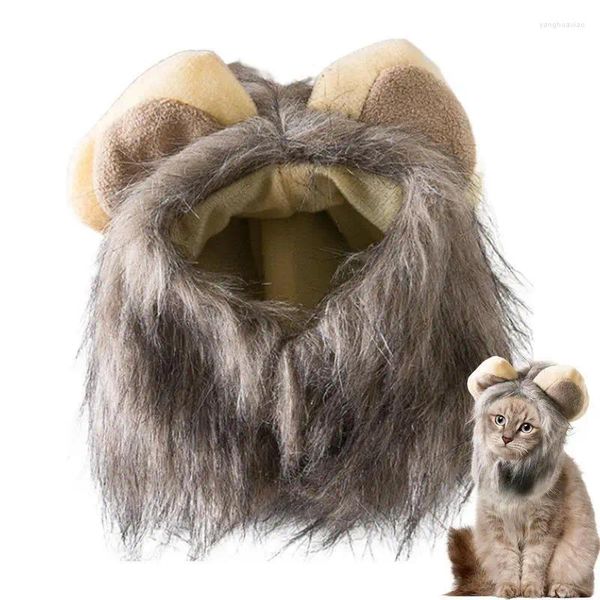 Cost Costumes Lion Wig For Dogs Chien Headgear Pet Mane Costume Funny Realist Headwear confortable Fit Adaptable