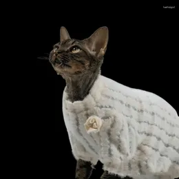 Kattenkostuums Outfit Devon Rex Haarloze Sfinxkleding Ademend T-shirt Dieptepunt Shirt Kant Zacht Huidvriendelijk Huisdier
