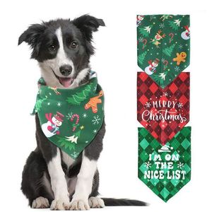 Katkostuums Pet Bandanas kerstdriehoek slabbetjes hoed grote honden sjaal kraag halsdoek Xmas Puppy Supplies Bow Ties Cap