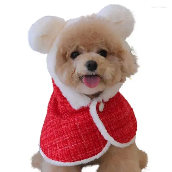 Disfraces de gato mascota Navidad capa perro con capucha divertido y lindo peluche de tamaño pequeño mediano para el hogar