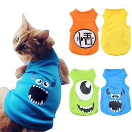 Costumes de chat vêtements pour animaux de compagnie pour chats gilet d'été T-Shirt Costume de chien petits chiens dessin animé chiot 35 Ropa Camiseta