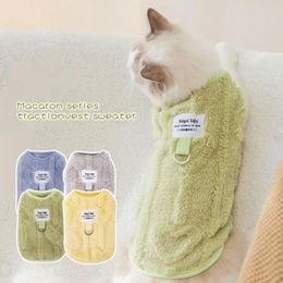 Disfraces para gatos Ropa para mascotas Sudadera con capucha Chaleco de invierno cálido Tela suave Ropa para perros Cómodo Jersey de felpa Suministros