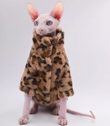 Katkostuums Pet kledingdikte Warm jas voor haarloze katten Sphynx devon Rex en klein