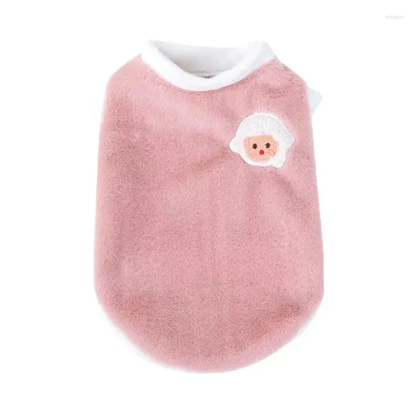 Costumes de chat ensemble de vêtements pour animaux de compagnie - vêtements d'hiver longs en peluche sans manches doux motif animal mignon gilet chaud épaissi pour chaton chiot