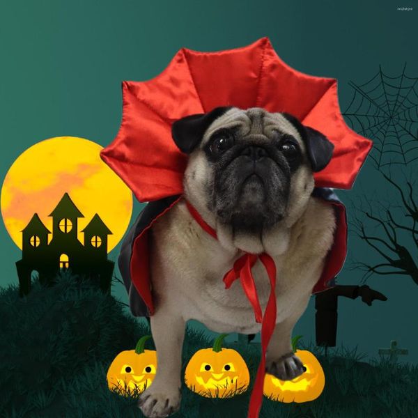 Costumes de chat, cape d'halloween pour animaux de compagnie, chien, roi Vampire, déguisement VIP Bichon Schnauzer poméranien