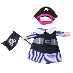 Cost Costumes Pirate Suit Portable Caribbean Style Cosplay Party with Hat Pet Supplies for Halloween Apparel