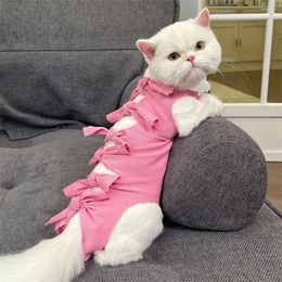 Cat Costumes Recovery Suit kitten voor buikwondbeschermer anti-licking kegel e-collar alternatieve mannelijke vrouwelijke katten