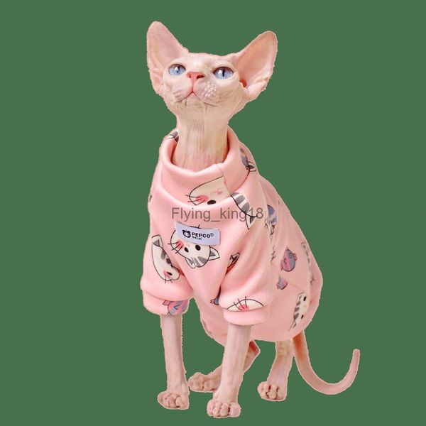 Costumes de chat Vêtements de maison doux Vêtements de chaton Automne Hiver Velours Sphinx Conis Devon Rex Tenues Épaississement Vêtements de chat Sphynx pour chat sans poils HKD230921
