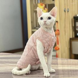 Costumes de chat Sphinx combinaison pull sans poils épaissir coton gilet hiver chaud Sphynx vêtements confortables