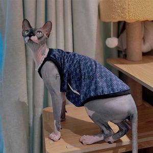 Disfraces para gatos Ropa para gatos Sphynx Tirantes ligeros y transpirables Pijamas para gatos sin pelo Mono Chaleco para abrigo para mascotas Sphinx para prendas de vestir de verano HKD230921