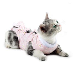 Chat Costumes stérilisation gilet post-partum t-shirts printemps été robes Anti-lécher vêtements respirant chats sevrage costume