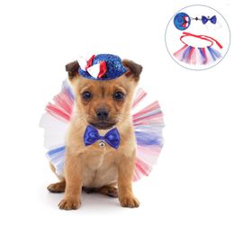 Disfraces de gato Ropa de EE. UU. Ropa de cosplay Falda de tutú de malla Perro Independencia Cachorro Patriótico Bandera estadounidense Pequeño