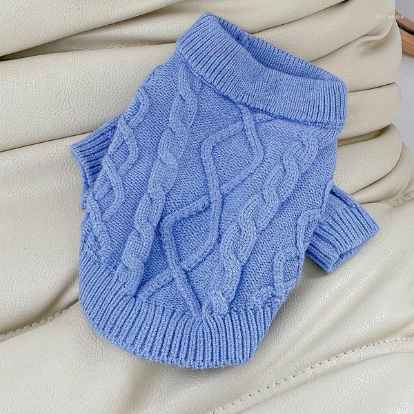 Disfraces de gato Twist Vintage Knit Sweater Puppy Puppy Dog Fall and Winter Warm Warm Gatten Two Feet Anti-Shedding Ropa