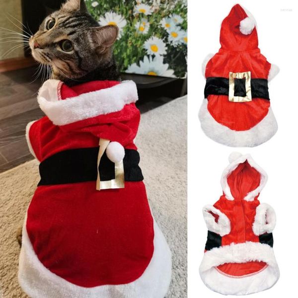 Disfraces de gato Disfraz de Navidad de invierno Cálido Festival de Santa Ropa de fiesta para perros pequeños Año de Navidad Chihuahua Cosplay Traje de vestir