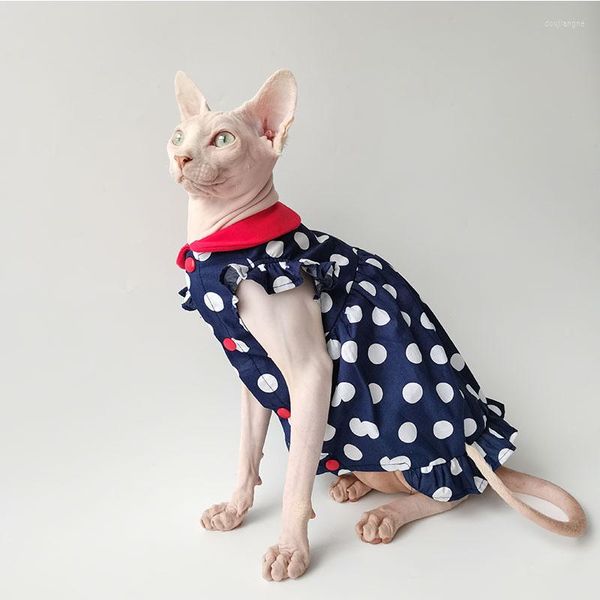 Disfraces de gato WMXZ Sphynx Accesorios de decoración sin pelo Ropa para mascotas Muñeca de verano Cuello Princesa Falda Niñas Cool Kitty Dog Lindo disfraz encantador