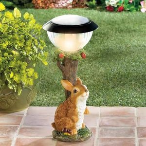 Chat chien lapin créativité lampe solaire statue fenêtre animal décoration de lumière de l'escalade de décoration de jardin s0e5 240521