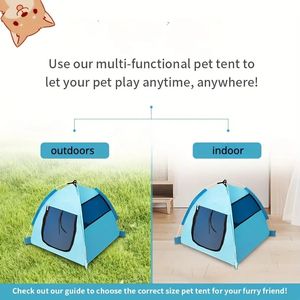 Kat Hond Tent Huis, Ademend Kleine Middelgrote Huisdieren Puppy Kennel Opvouwbare Hond Kat Bed Pad Kooi Voor Binnen Buiten