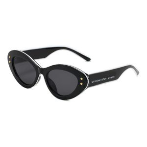 Gafas de ojo de gato Gafas de sol Hombres Moda Ins Net Rojo Mismos hombres y mujeres Classic Grandmaster T3007 28 Oro Negro Plata Marco Lentes de resina con caja al por mayor