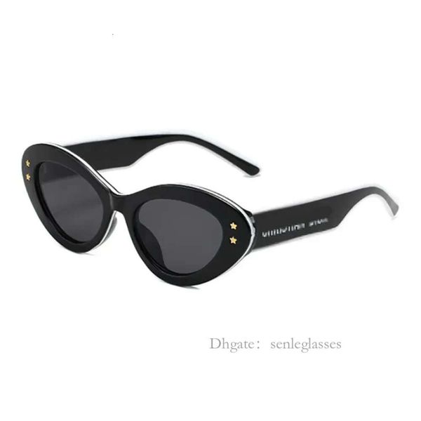 Verres d'œil de chat Lunettes de soleil mode ins filet rouge même hommes et femmes classiques Grandmaster T3007 28 Gold Black Sier Frame Resin Lenses avec boîte en gros