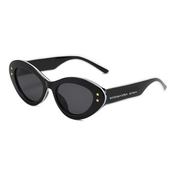 Gafas de ojos de gato gafas de sol de moda net red roja mismos hombres y mujeres clásico Grandmaster T3007 28 Gold Black Sier marco lentes de resina con caja al por mayor