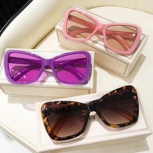 Cat Eye zonnebril voor heren en dames Retro bril Luxe merk roze designer zonnebrilmontuur Y2K Shadow Retro Festival 231226