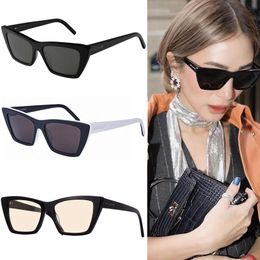 Cat-Eye plaat zonnebril SL276 Vrouw Special Square Fashion Trend Stage Stijl Super goed uitziende gezichtsverandering Retro Chic Girl UV400 Hoge kwaliteit verzonden met doos