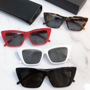 Cat-Eye Plate Sunglasses SL276 Woman Special Square Fashion Trend Stijl Stijl Super Goed uitziende Gezicht Verander Retro Chic Girl UV400 Hoge kwaliteit verzonden met doos