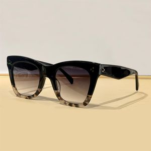 Lunettes de soleil carrées œil de chat noir havane gris dégradé femmes lunettes de soleil design Sonnenbrille gafa de sol lunettes UV avec Box259H