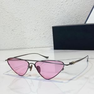 Lunettes de soleil œil de chat, verres noirs en métal violet pour femmes, monture solaire, lunettes de soleil Gafas de sol UV400 avec boîte