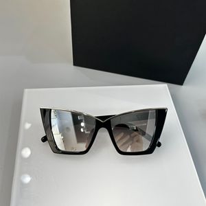 Gafas de sol tipo ojo de gato Gafas de lujo de diseñador Versión premium Línea de frente de primera clase Gafas de sol de metal con montura ancha Diseñadores de damas Gafas de sol de playa para mujer