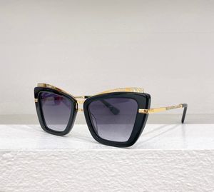 Cat Eye Sunglasses Gold Black / Grey Femmes ombrées Shades d'été Sunnes Lunettes de Soleil Occhiali da Sole UV400 Eyewear