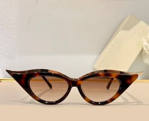 Cat Eye Zonnebril Goud Havana Brown Gradiënt Vrouwen Zomer Sunnies Gafas de Sol Sonnenbrille UV400 Oogkleding met doos