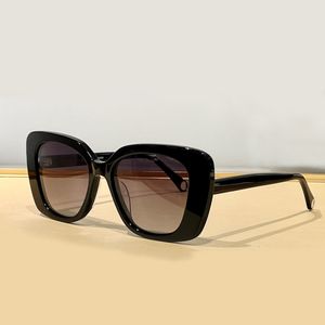 Lunettes de soleil yeux de chat brillant noir gris dégradé femmes lunettes de soleil lunettes de soleil Sonnenbrille nuances UV400 lunettes avec boîte