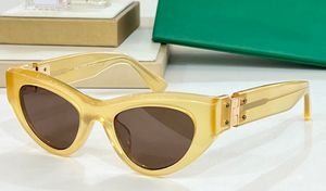 Gafas de sol tipo ojo de gato, marrón transparente, 1142, gafas de sol para mujer, gafas Vintage Occhiali da sole UV400