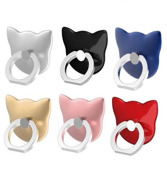 Cat Face 360 Porte-téléphonie annulaire pour iPhone Samsung Tablet PC Smart Phones Grip3594473